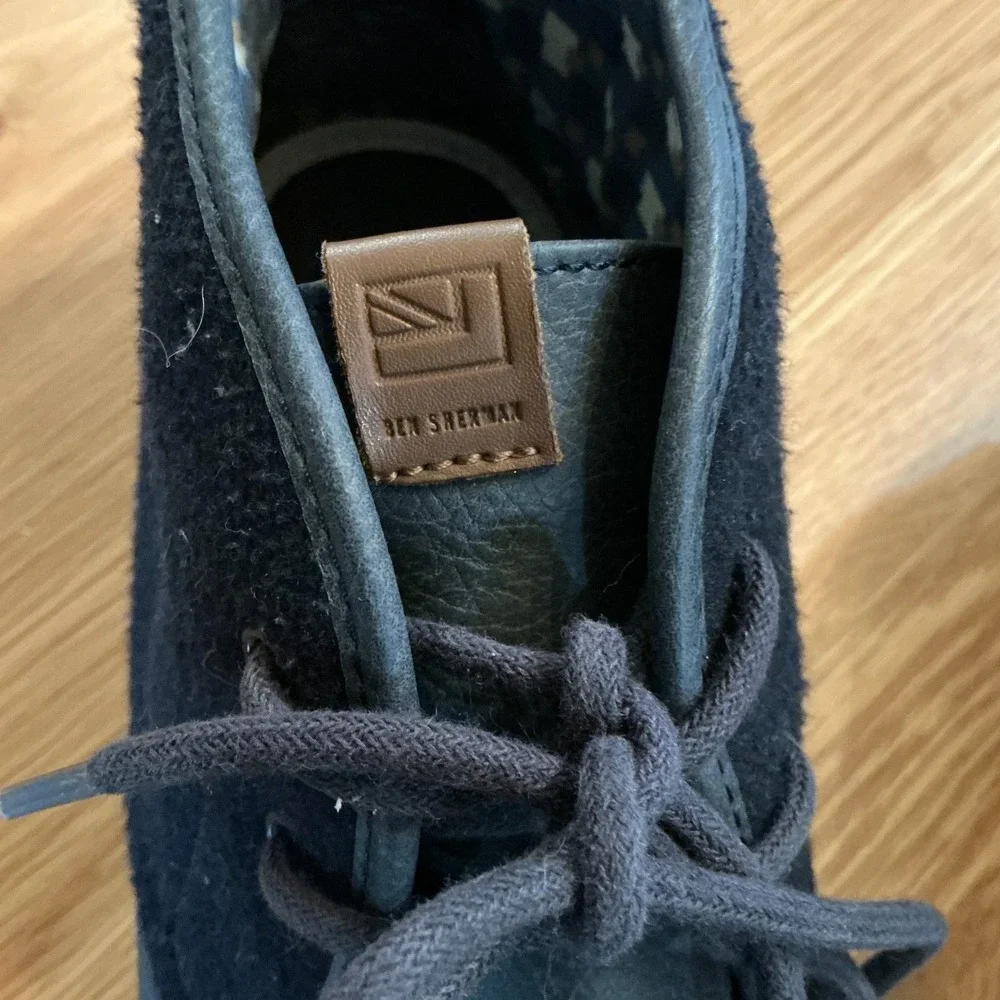 Ben Sherman Men's Chukka Sneakers Size‎ 11 Blue Fabric Suede White Sole